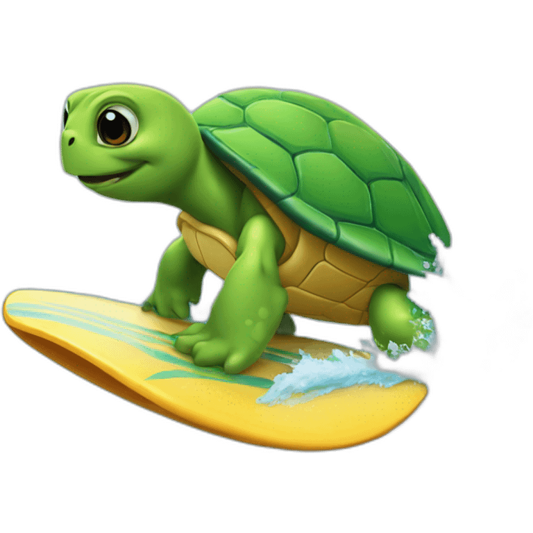 Tortue qui surf emoji