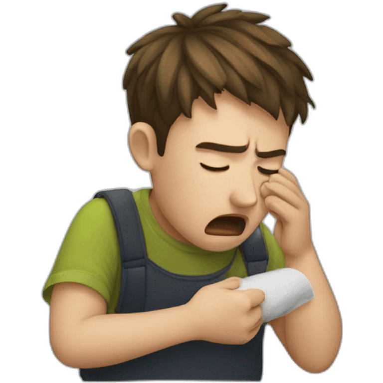 Boy sneezing emoji