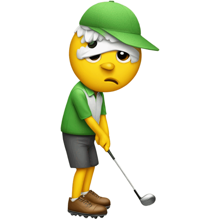 Bird golfer emoji