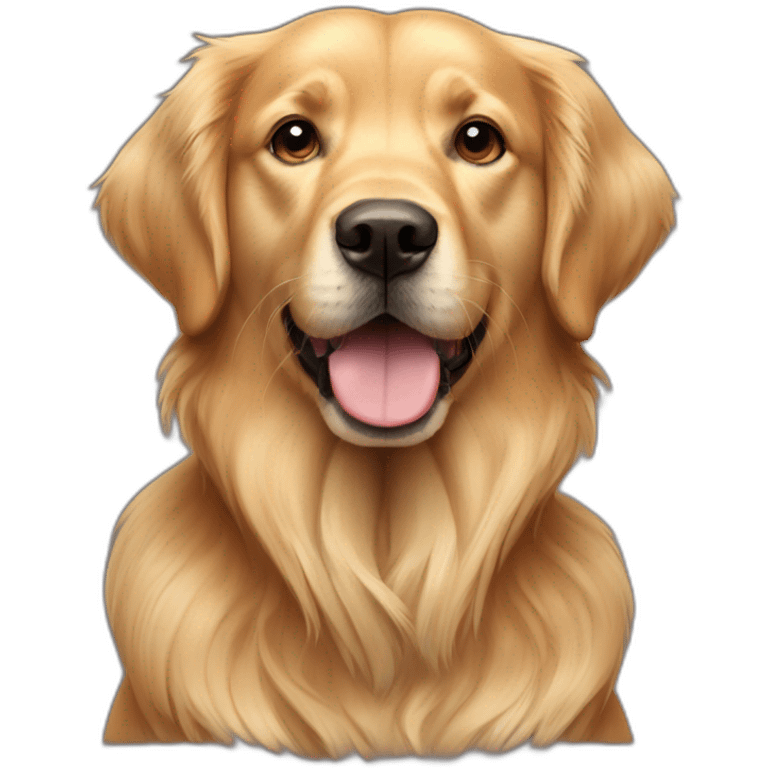 Africanis dog and golden retriever emoji