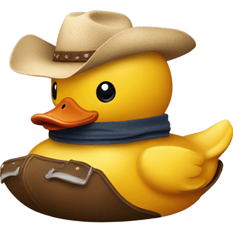 rubber duck with a cowboy hat emoji