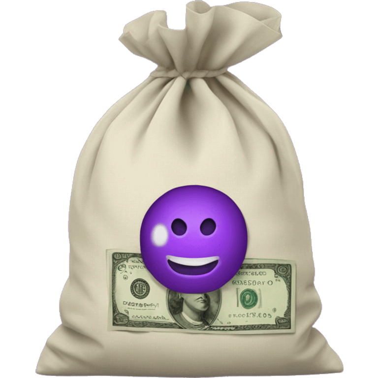 purple money in a bag emoji