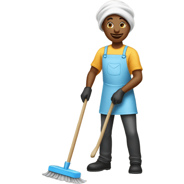 doing chores like a servant cartoon emoji