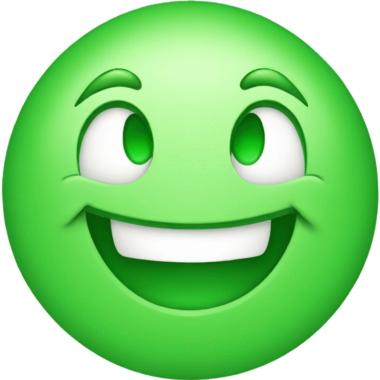 Green happy face emoji