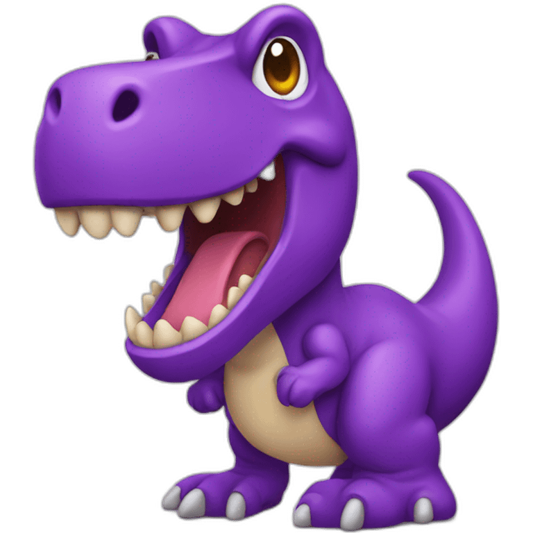 purple toy trex emoji