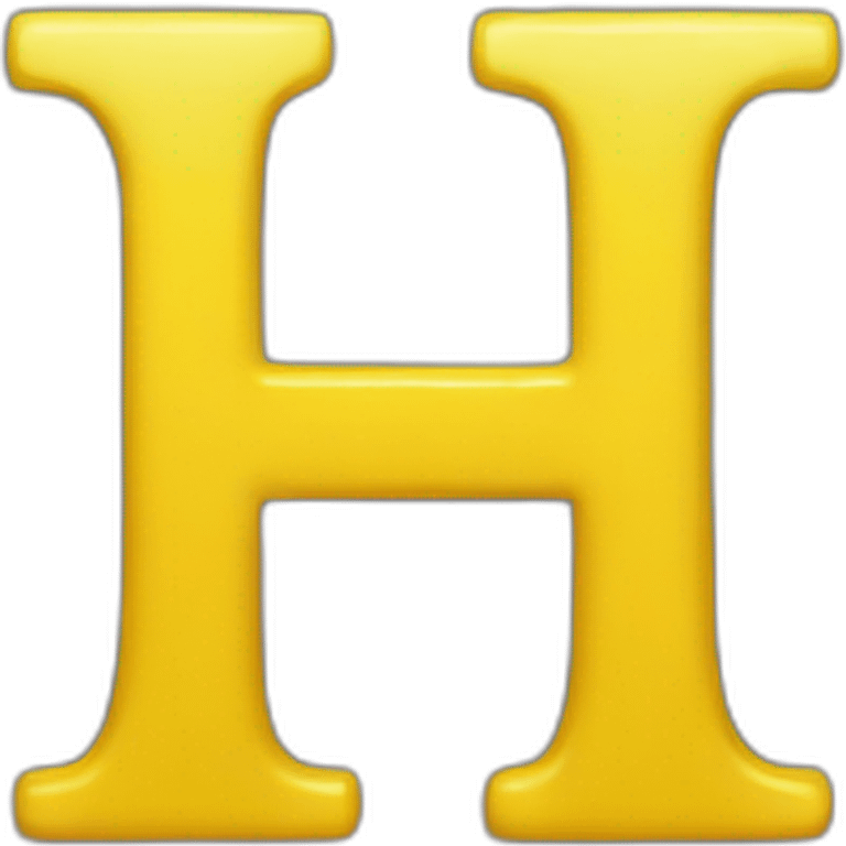 yellow letter H emoji