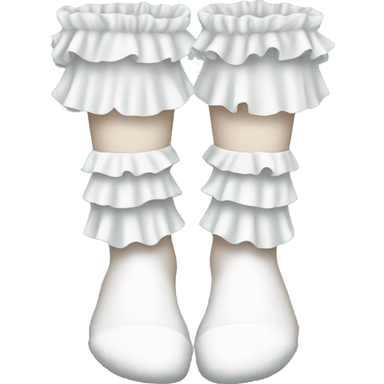 white frilly socks emoji