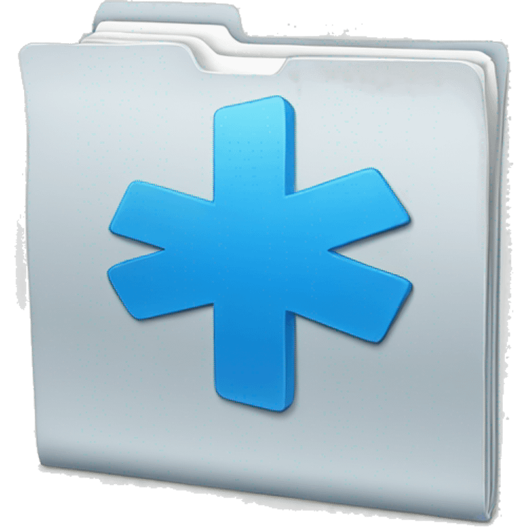 medical folder with blue plus emoji