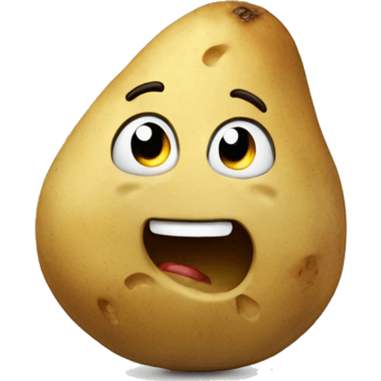 Happy tears potato emoji