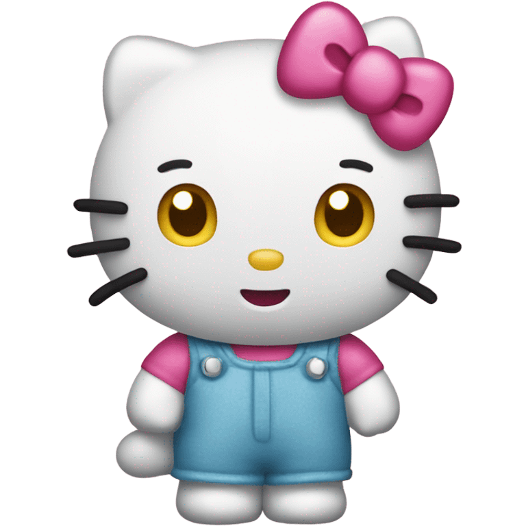 Hello kitty holding emoji