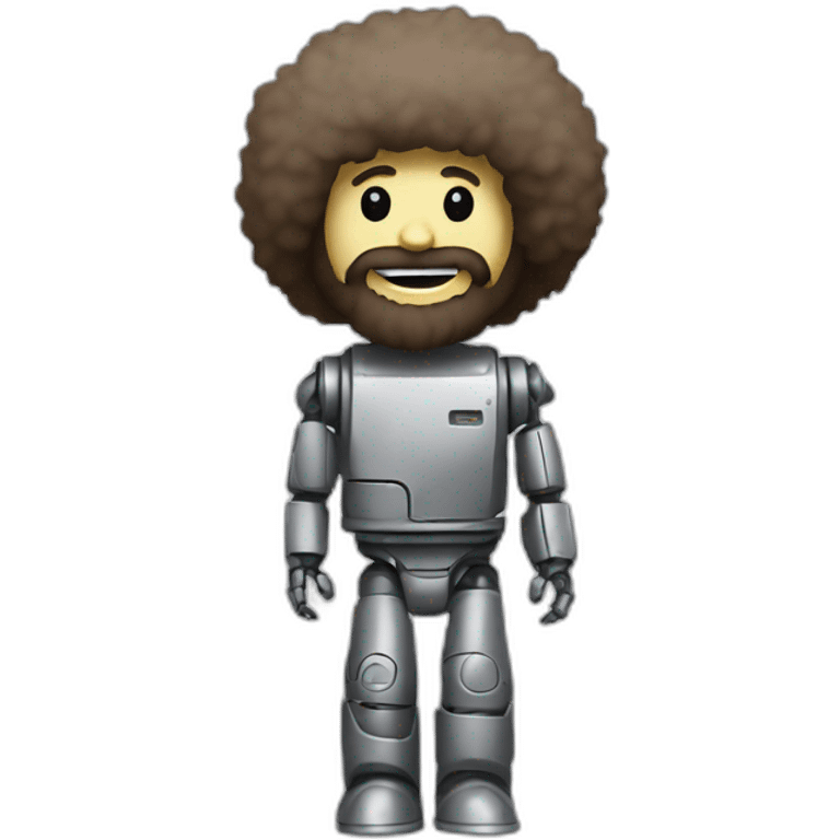 robot bob ross metal emoji