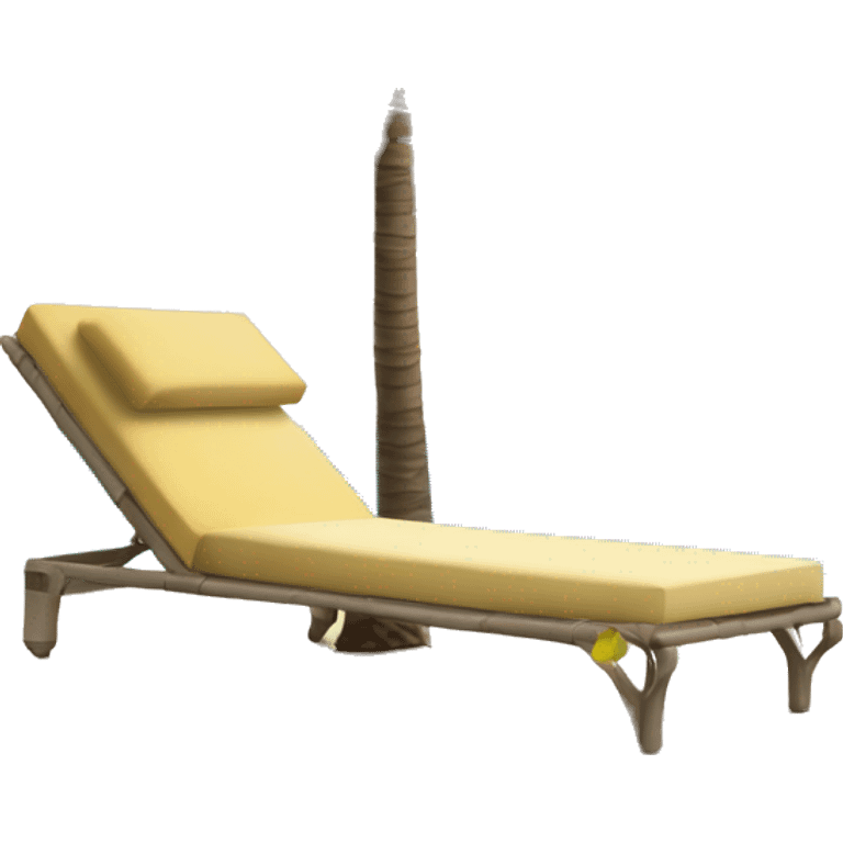 Chaise longue under a palm tree emoji