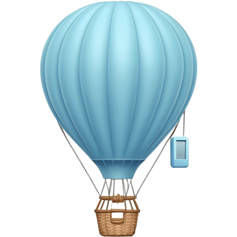 pastel blue hot air balloon  emoji