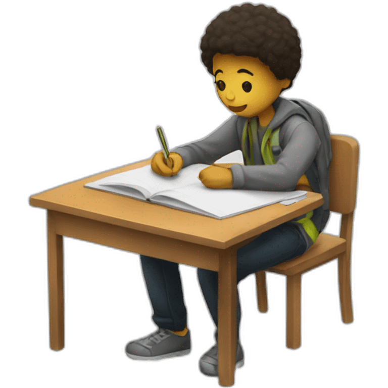 student studing emoji