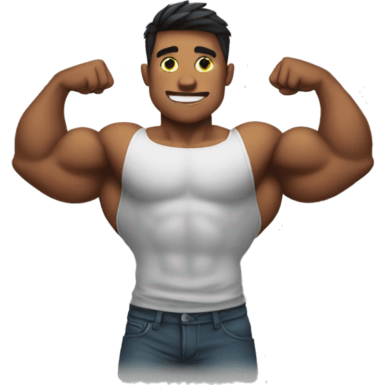 muscle boy flexing emoji