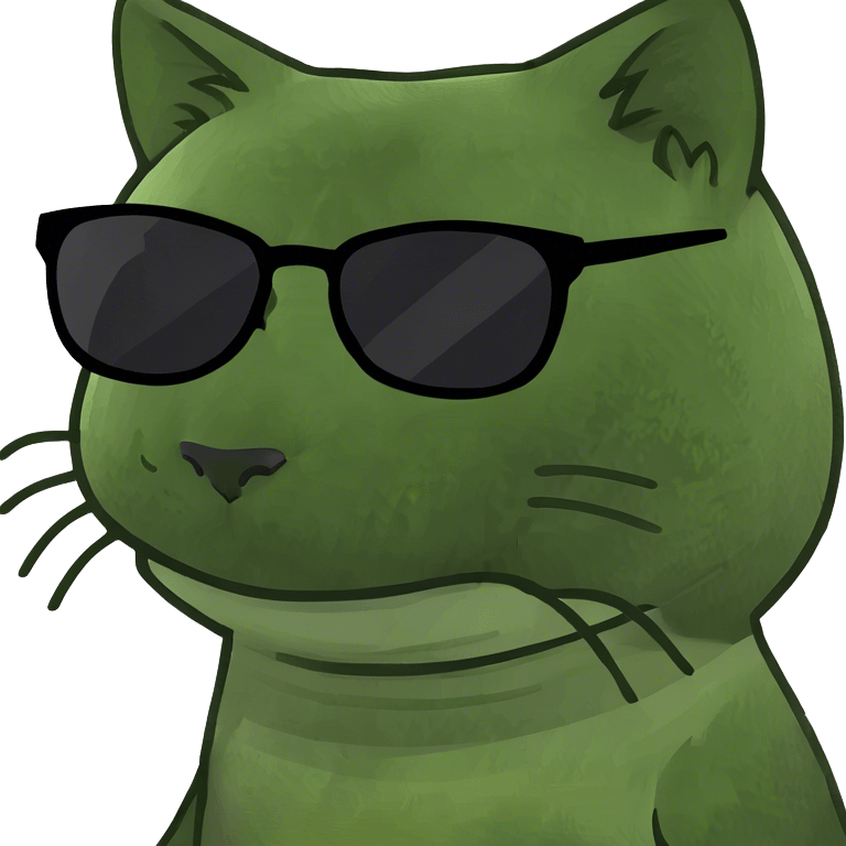 Cat with sunglasses emoji