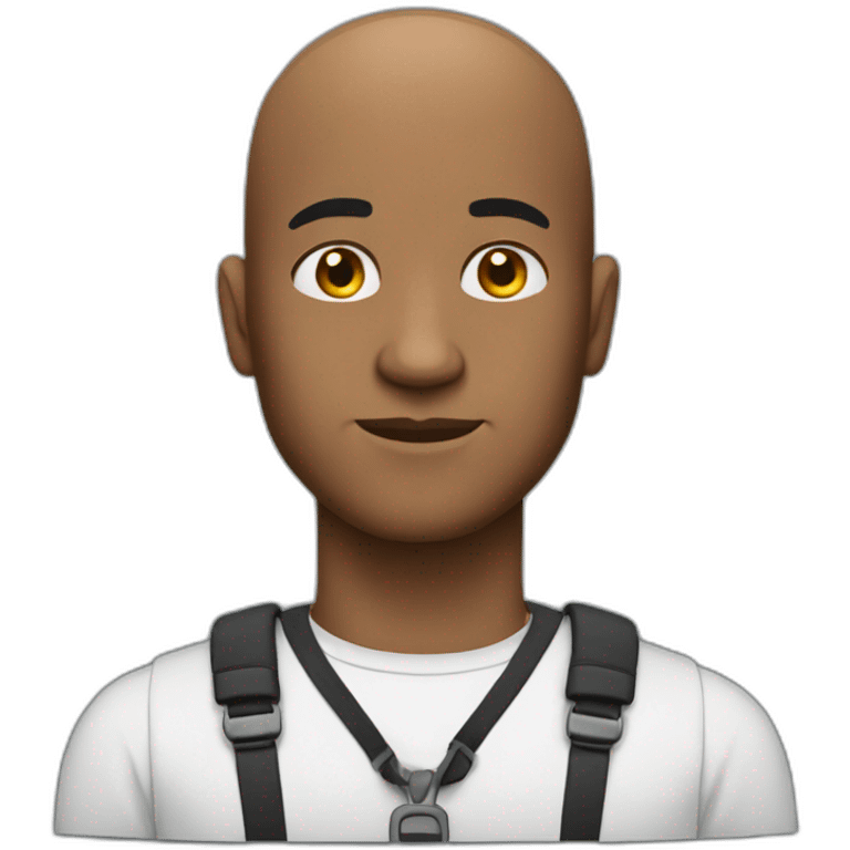 bald man who is a little black emoji