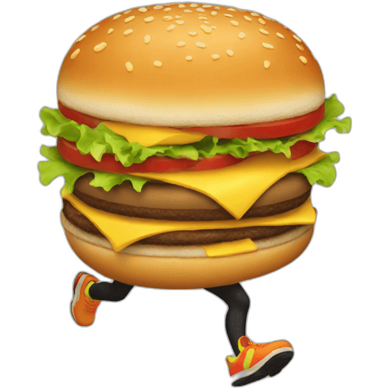 running burger emoji