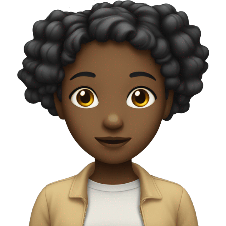 Black cute girl emoji