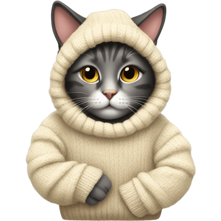 Cat with  sweater emoji