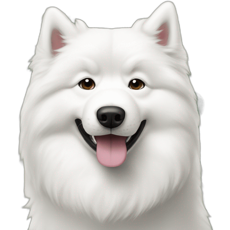 Samoyed making money emoji