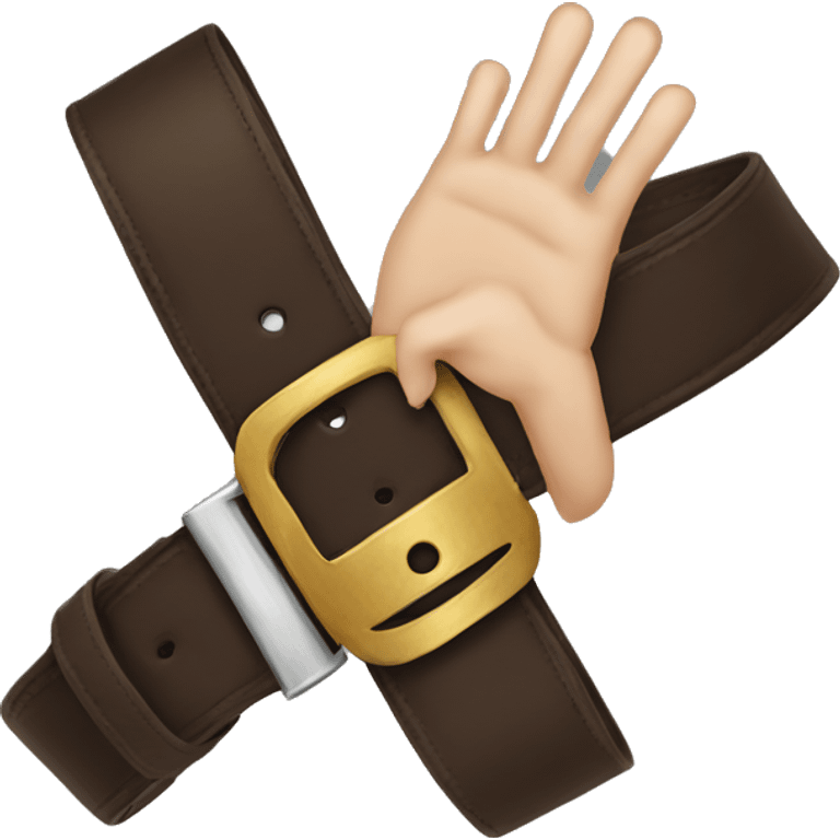 belt with a hand out emoji