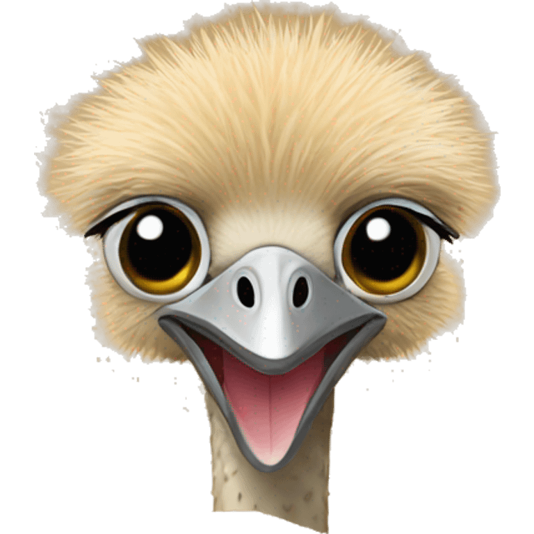 ostrich with its head in a pile of sand emoji