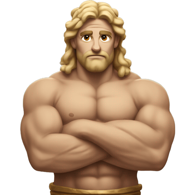 Life like Greek god with big muscles emoji