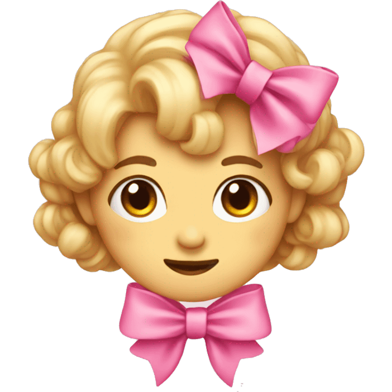 Cute pink bow emoji