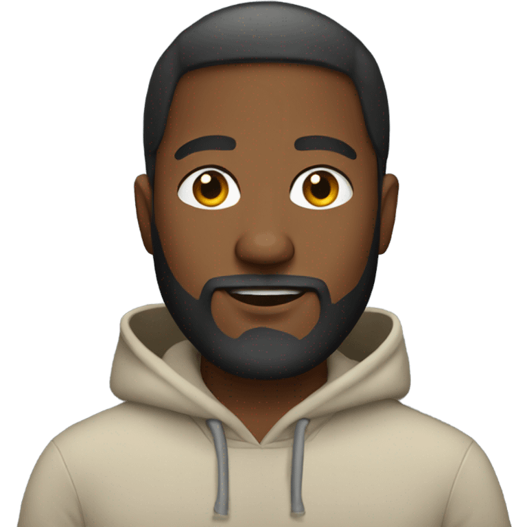 Guy with beard in a hoodie emoji