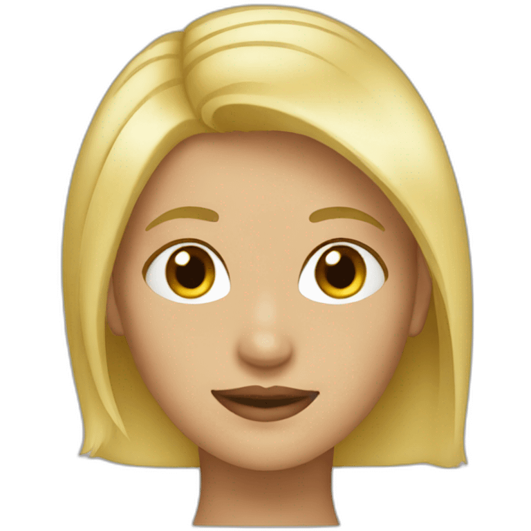 blond girl short hair emoji