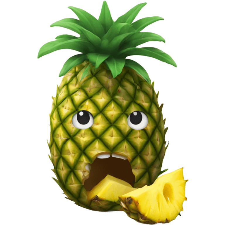 Pinneapple eating a pinneapple emoji