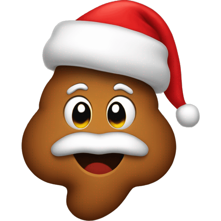 Poop with Santa hat emoji