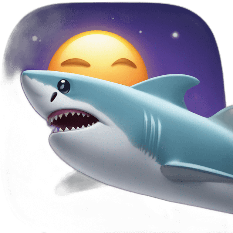 psychic observation shark emoji