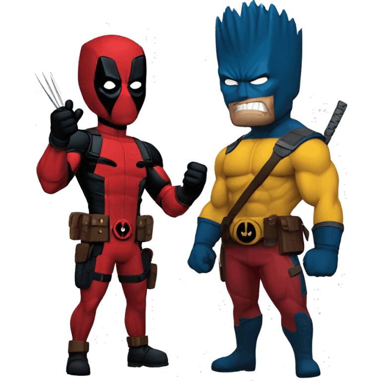 Deadpool and wolverine, bad hand gesture emoji