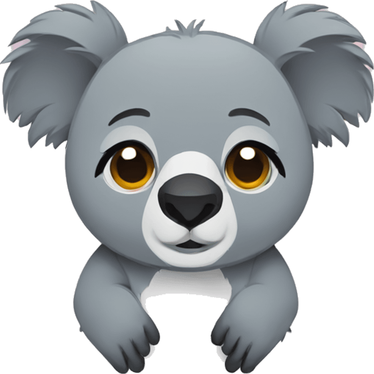 crying koala flat design emoji