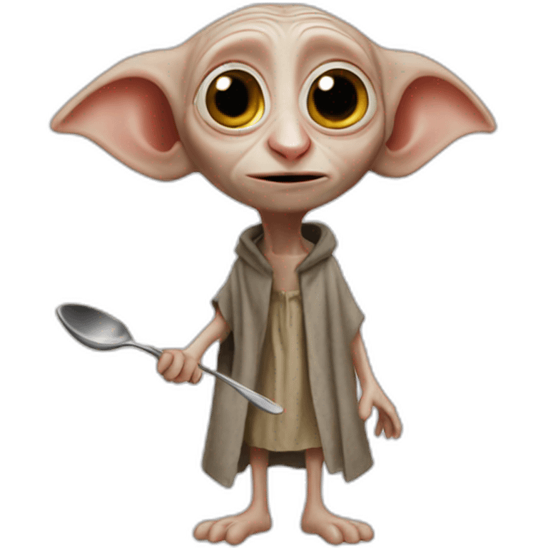 Dobby with a spoon emoji