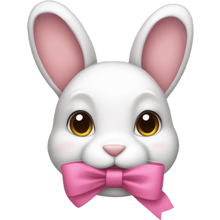 bunny with a pink bow emoji