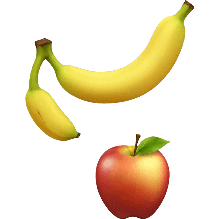 an apple and a banana emoji