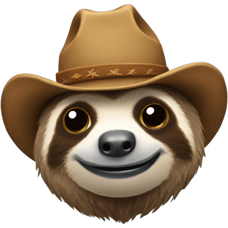 sloth with a cowboy hat emoji