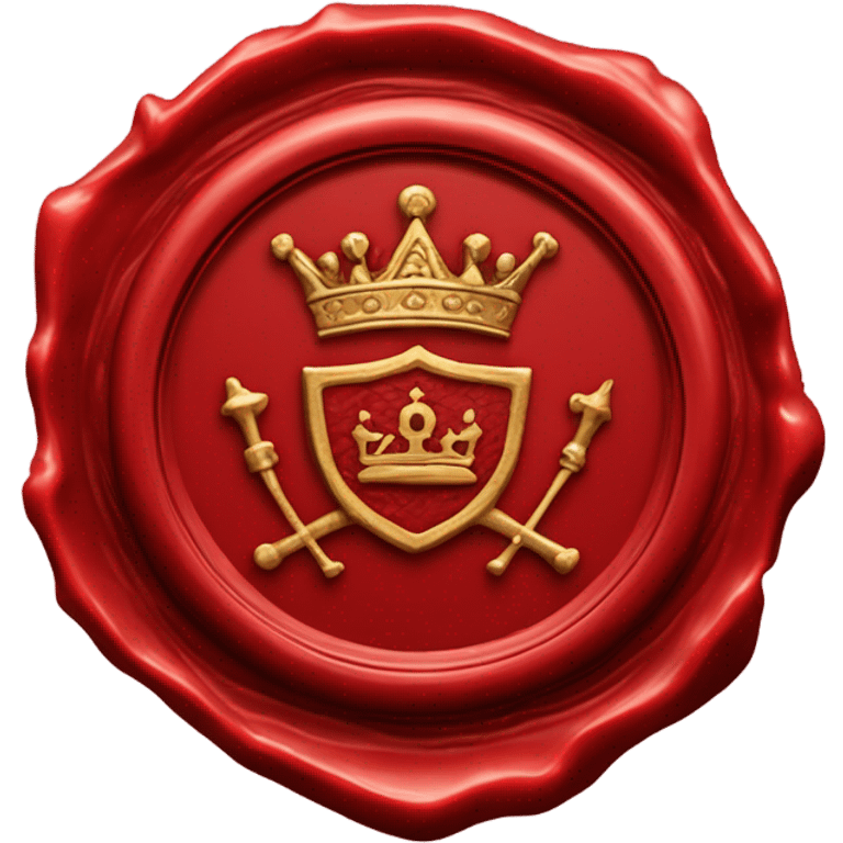 king wax seal red circle emoji