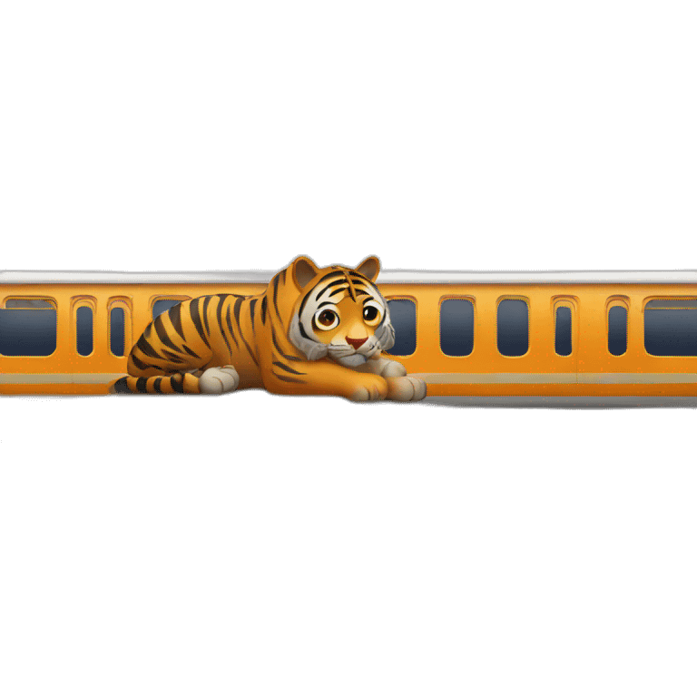 tiger-on-a-train emoji