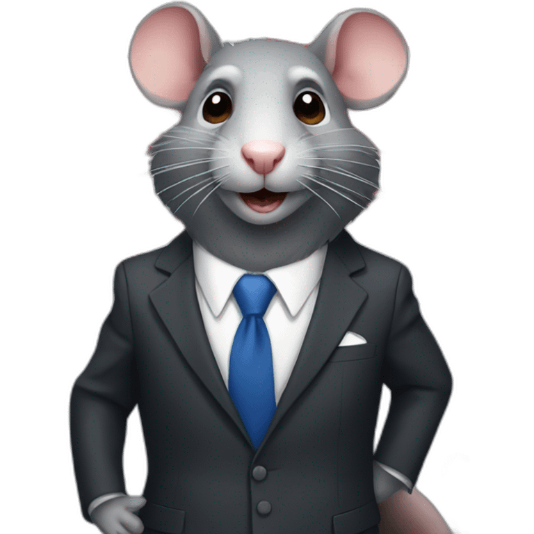 rat in suit as president of the usa emoji