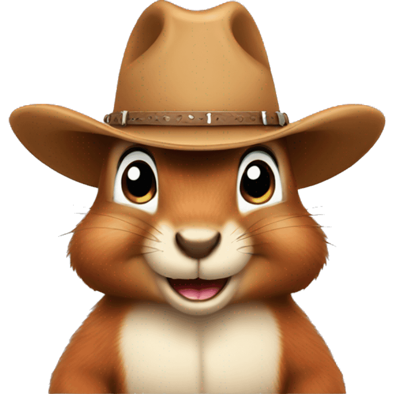 Squirrel with cowboy hat emoji