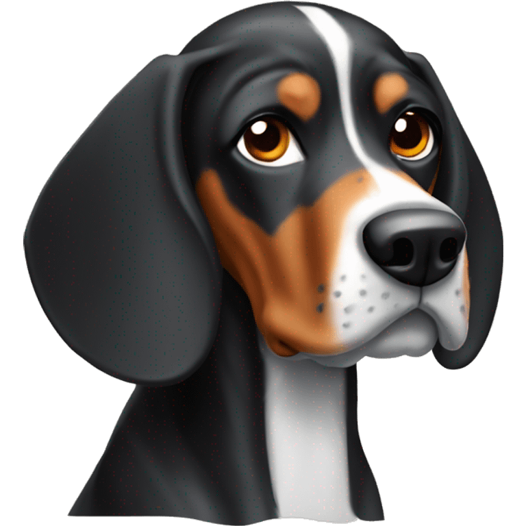 Block coonhound emoji