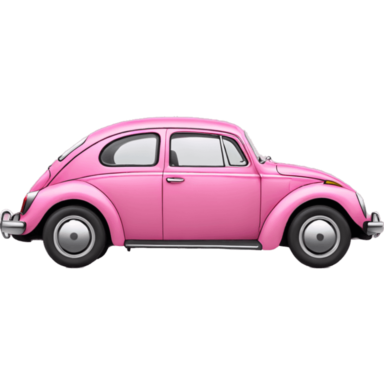 Pink Volkswagen Beetle  emoji