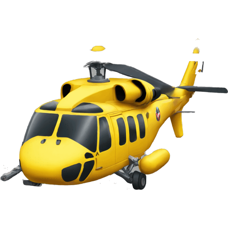 Blackhawk helicopter yellow emoji