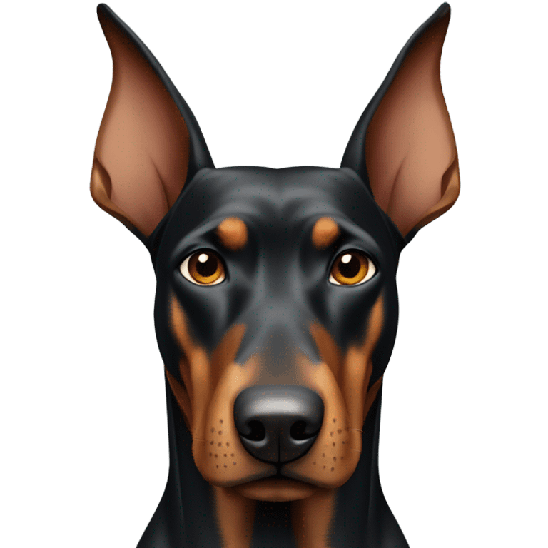 Aggressive Doberma with cropped ears emoji