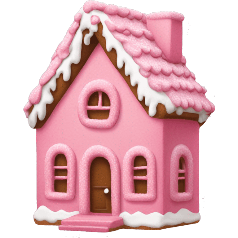 pink gingerbread house emoji