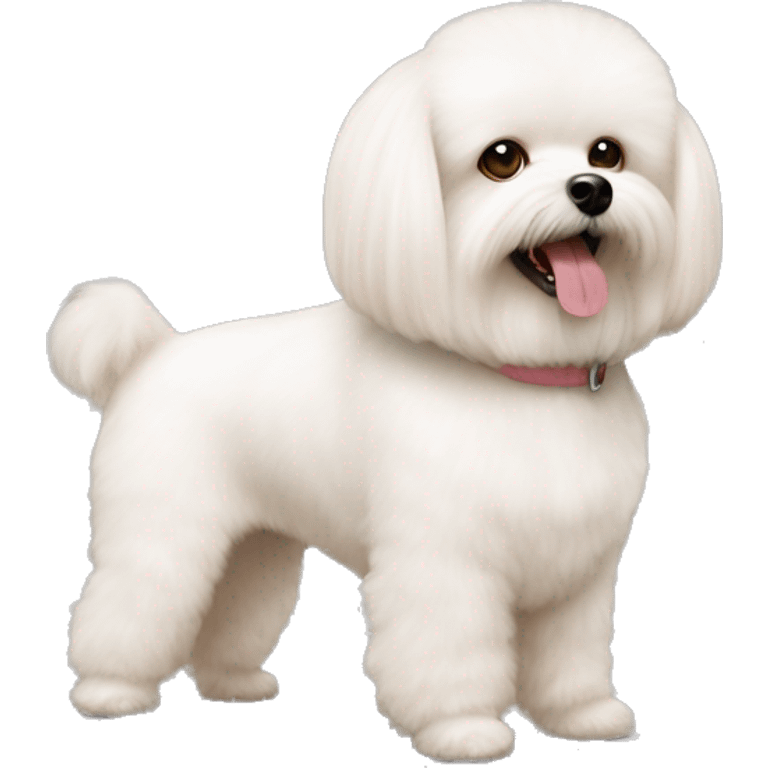 Bichon frise white and a ginger pomeranium emoji